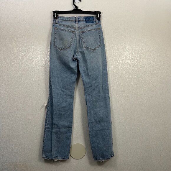 Abercrombie & Fitch High Rise The 90's Relaxed Jeans Distressed Busted Knee - Picture 4 of 8